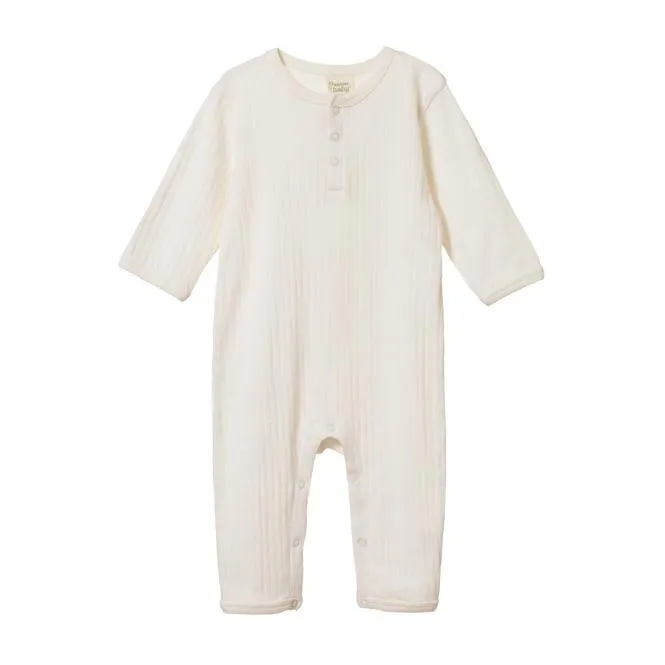Pointelle Henley Pyjama Suit