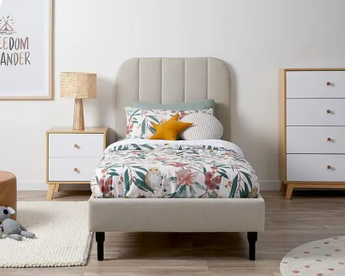 Belinda King Single Bed - Natural