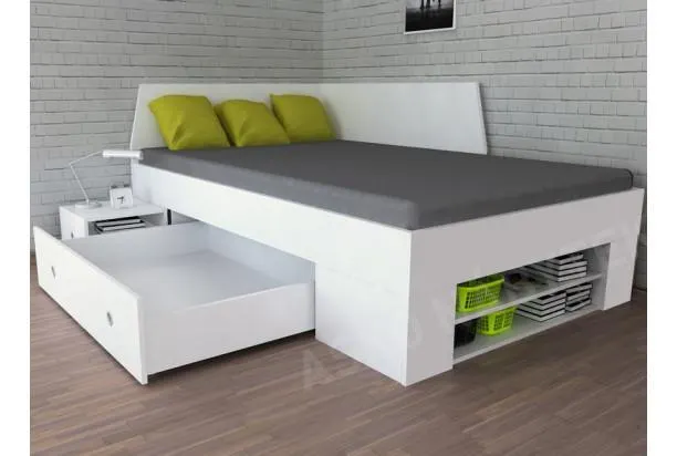 Úložná postel se zástěnou Junior 120x200 cm