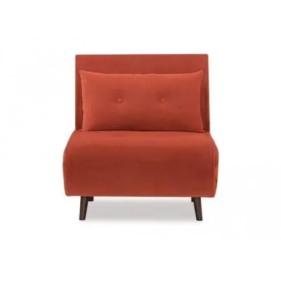 Haru Single Sofa Bed Flame Orange