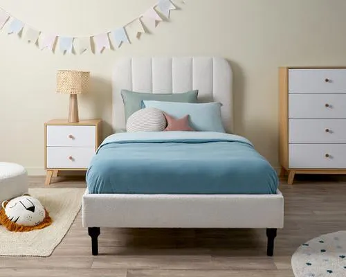 Belinda Boucle Teddy King Single Bed - Ivory