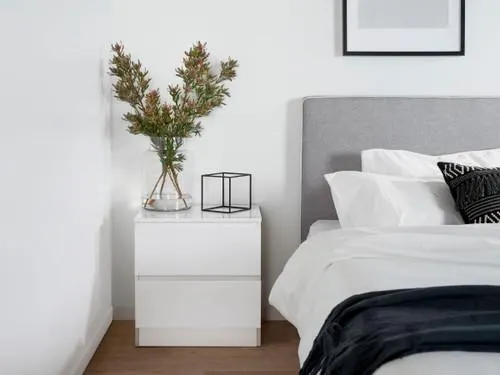 Jolt Bedside Table - White