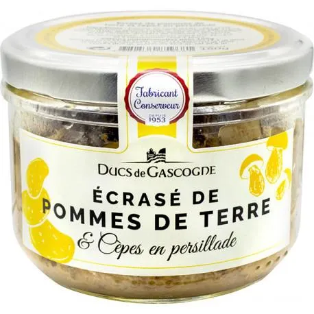 Ecrasé de pommes de terre et cèpes en persillade