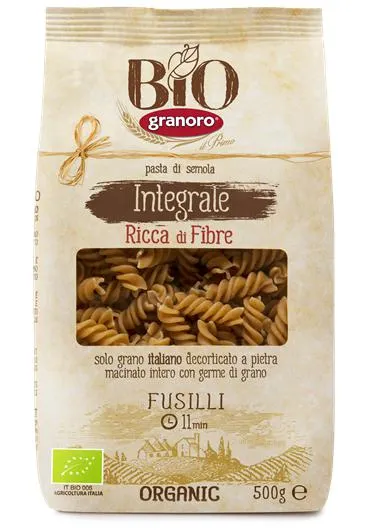 Bio Granoro Integrale Pasta Whole Wheat Fusilli 500g