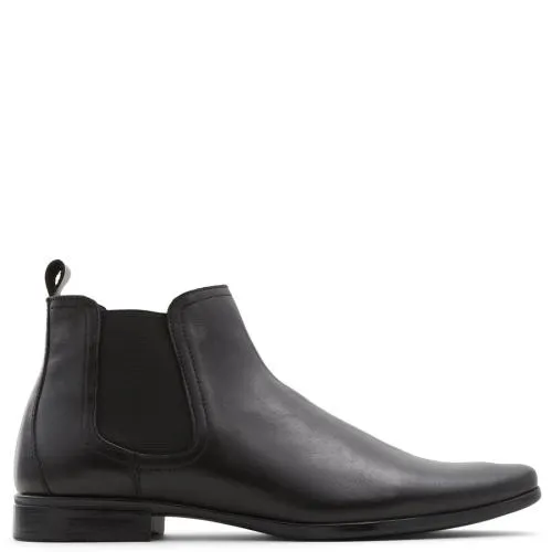 Μαύρο δερμάτινο ανδρικό μποτάκι BOUNDAIN 00060147-M14