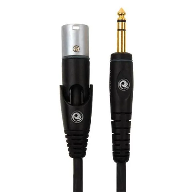D'Addario Custom Series Microphone Cable, XLR Male to 1/4 Inch, 5 feet