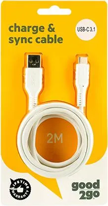 Charge and Sync 2m USB Type C Cable