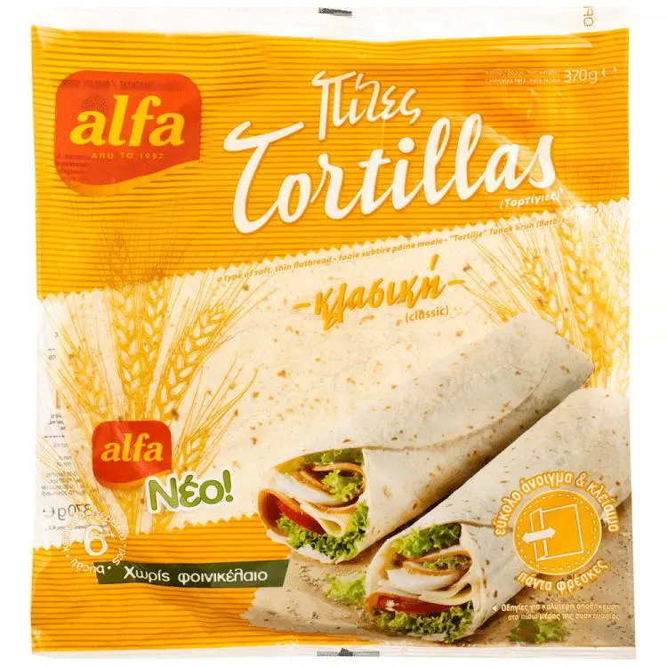 Alfa Τορτίγια Κλασσική 6τεμ 370gr
