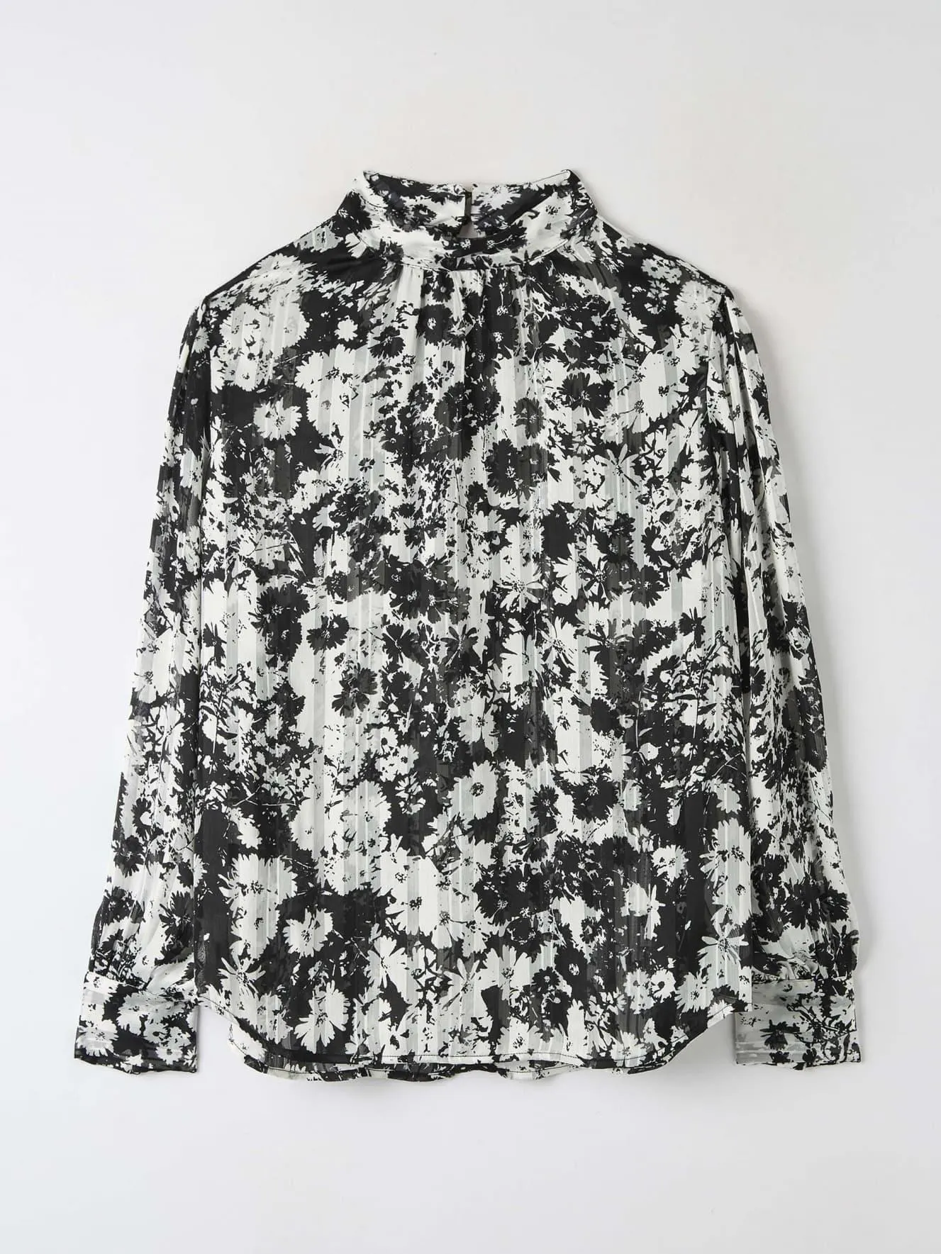 Blusa con colletto arricciato Var bianco lana