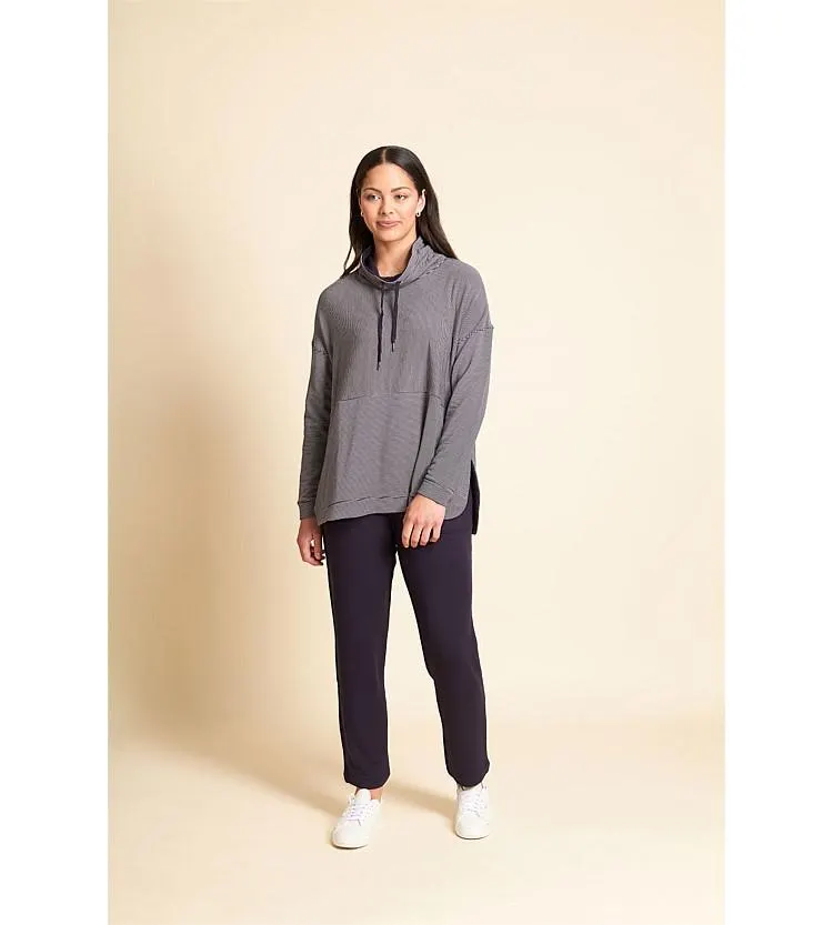 Foil Cowl Neck Sweater