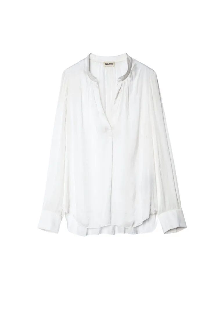 Tink Satin Blouse – Hvit