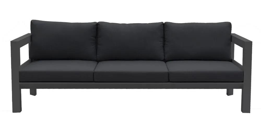 Kentia 3 Seater - Black