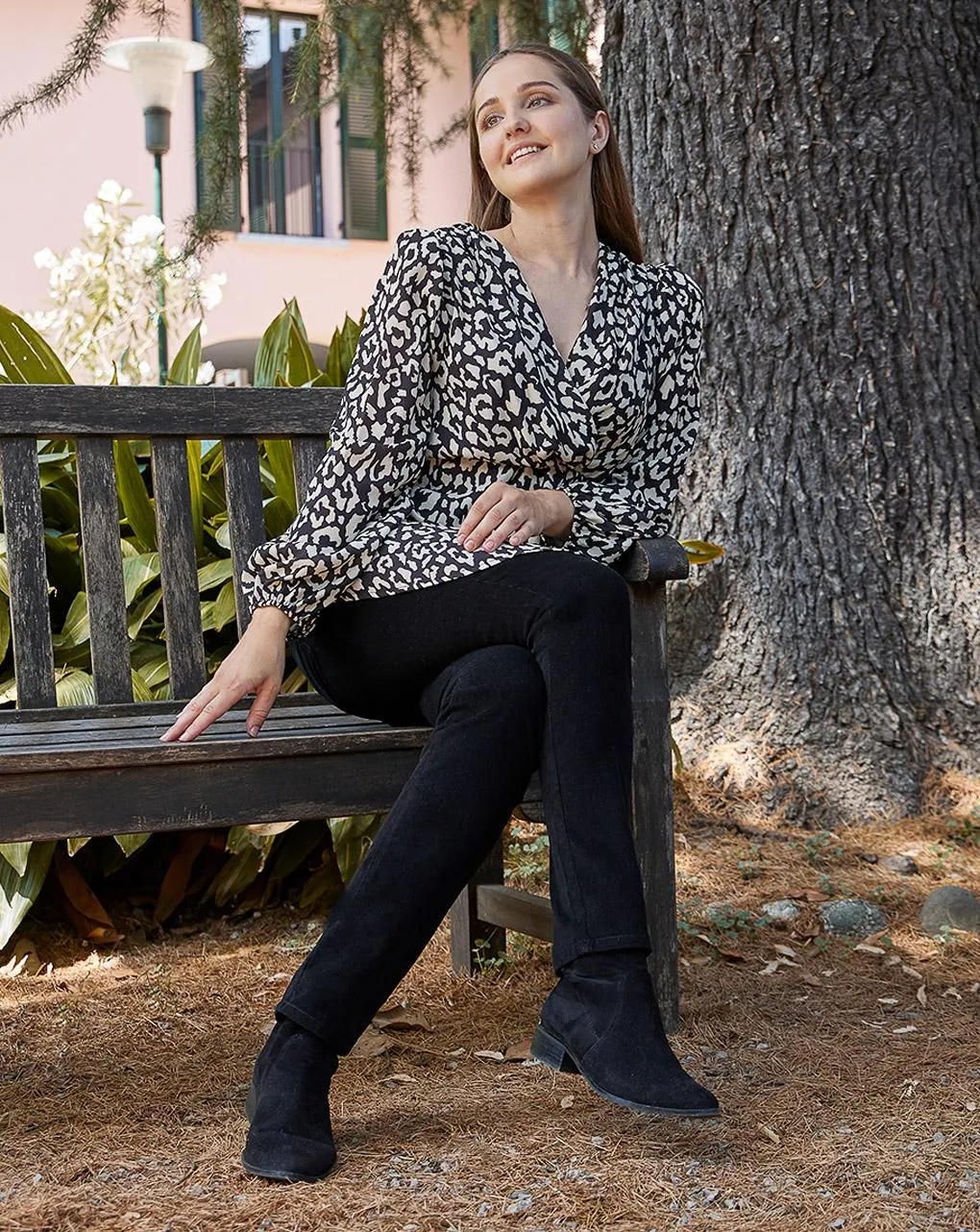 Γυναικεία μπλούζα εγκυμοσύνης/θηλασμού λεοπάρ