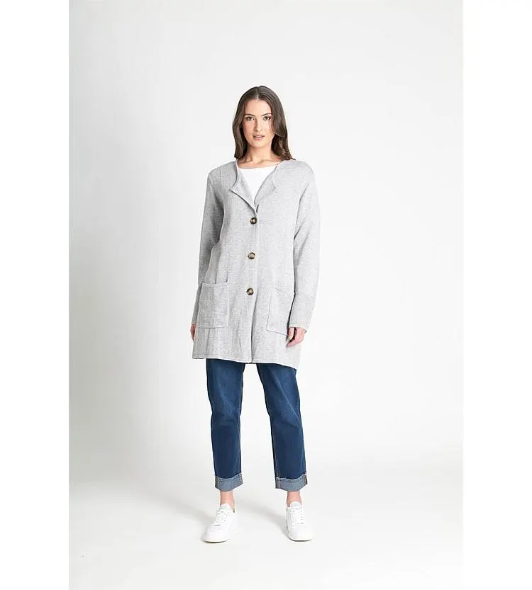 Foil Patch Pocket Cardigan