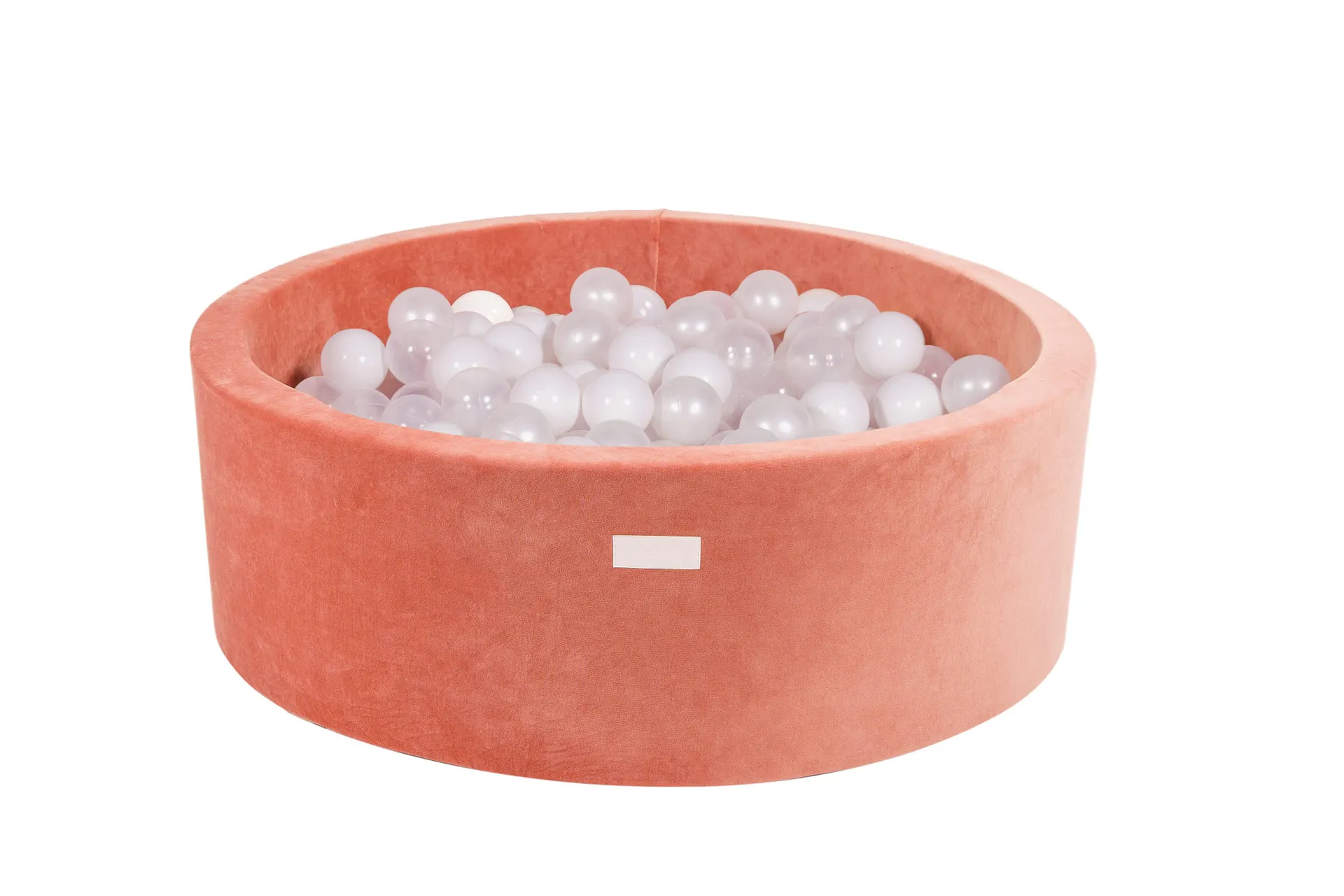 Velvet Foam Burnt Orange Ball Pit - 200 White and Pearl Balls