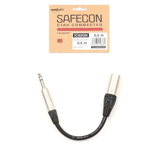 SAFECON IC62 GN (PC20GN) 0,2 M ST JACK/XLR