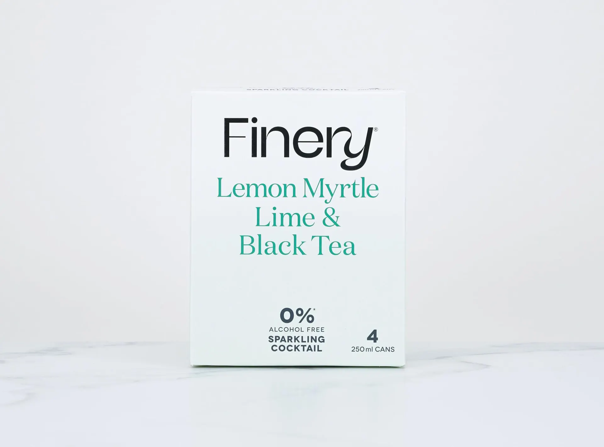 Finery 0% Sparkling Cocktail Lemon, Myrtle, Lime & Black Tea 4 pack