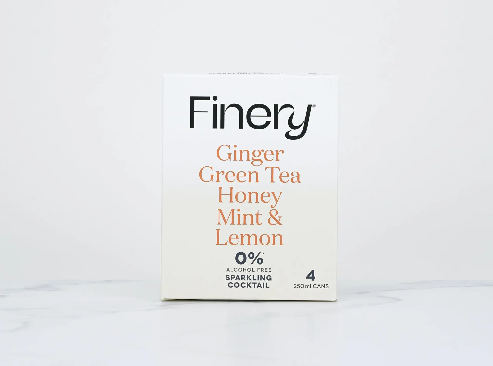 Finery 0% Sparkling Cocktail Ginger, Green Tea, Honey, Mint & Lemon 4 pack