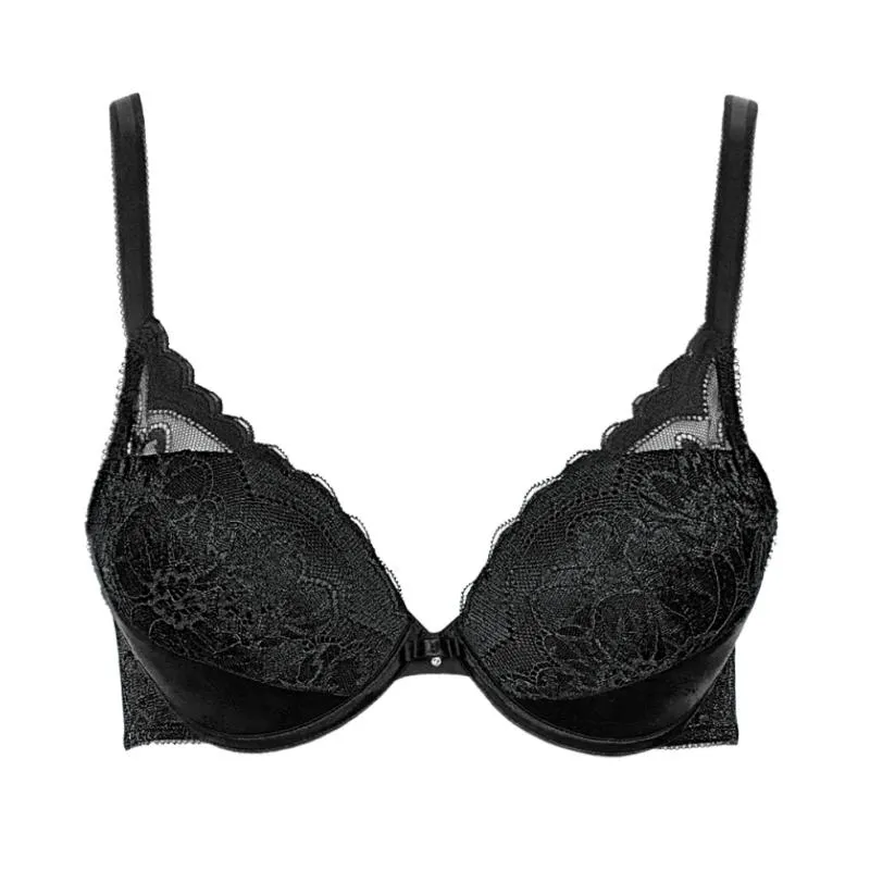 LIS-20230-02 - Reggiseno super push up Evelyn in pizzo - nero