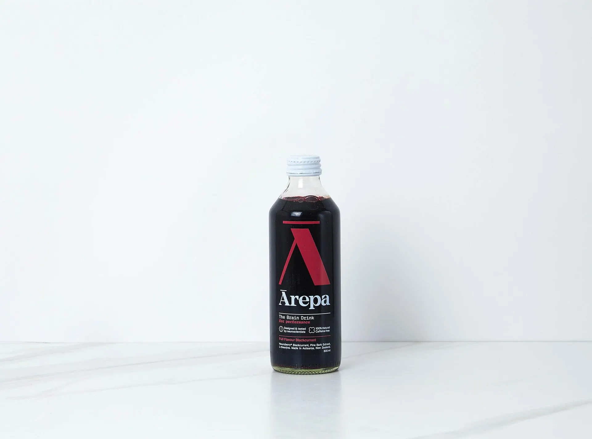 Arepa the Brain Drink Full Flavour Blackcurrant 300ml Glass