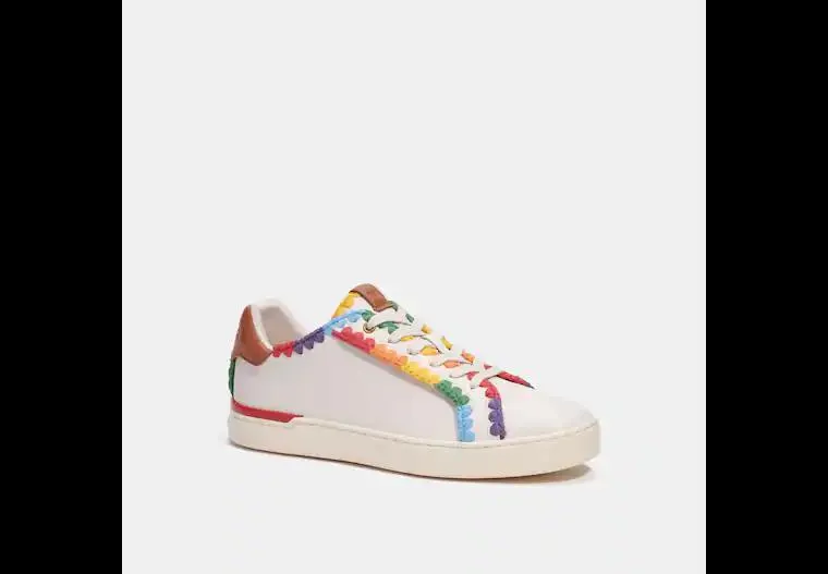 Lowline Low Top Sneaker With Rainbow Crochet