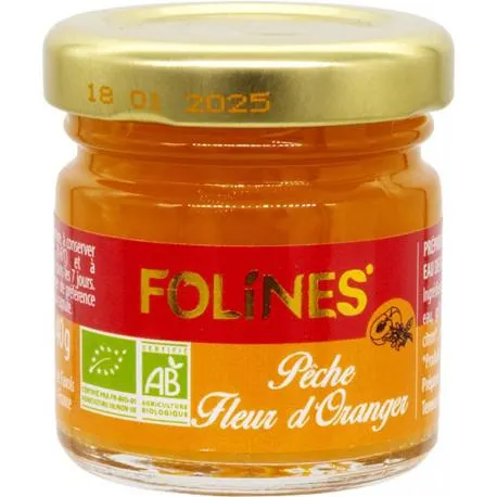 Confiture pêche fleur d'oranger Bio