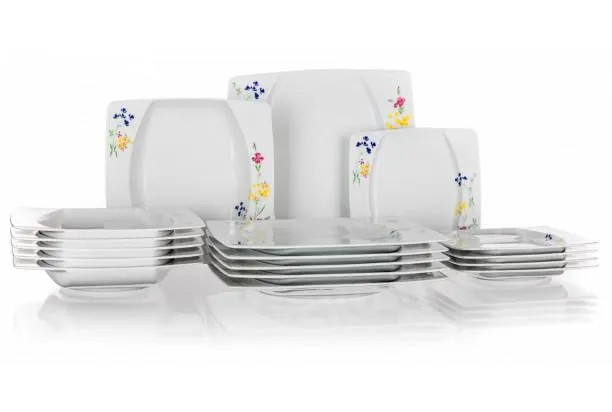 Sada talířů (18 dílů) Eye, květinový motiv