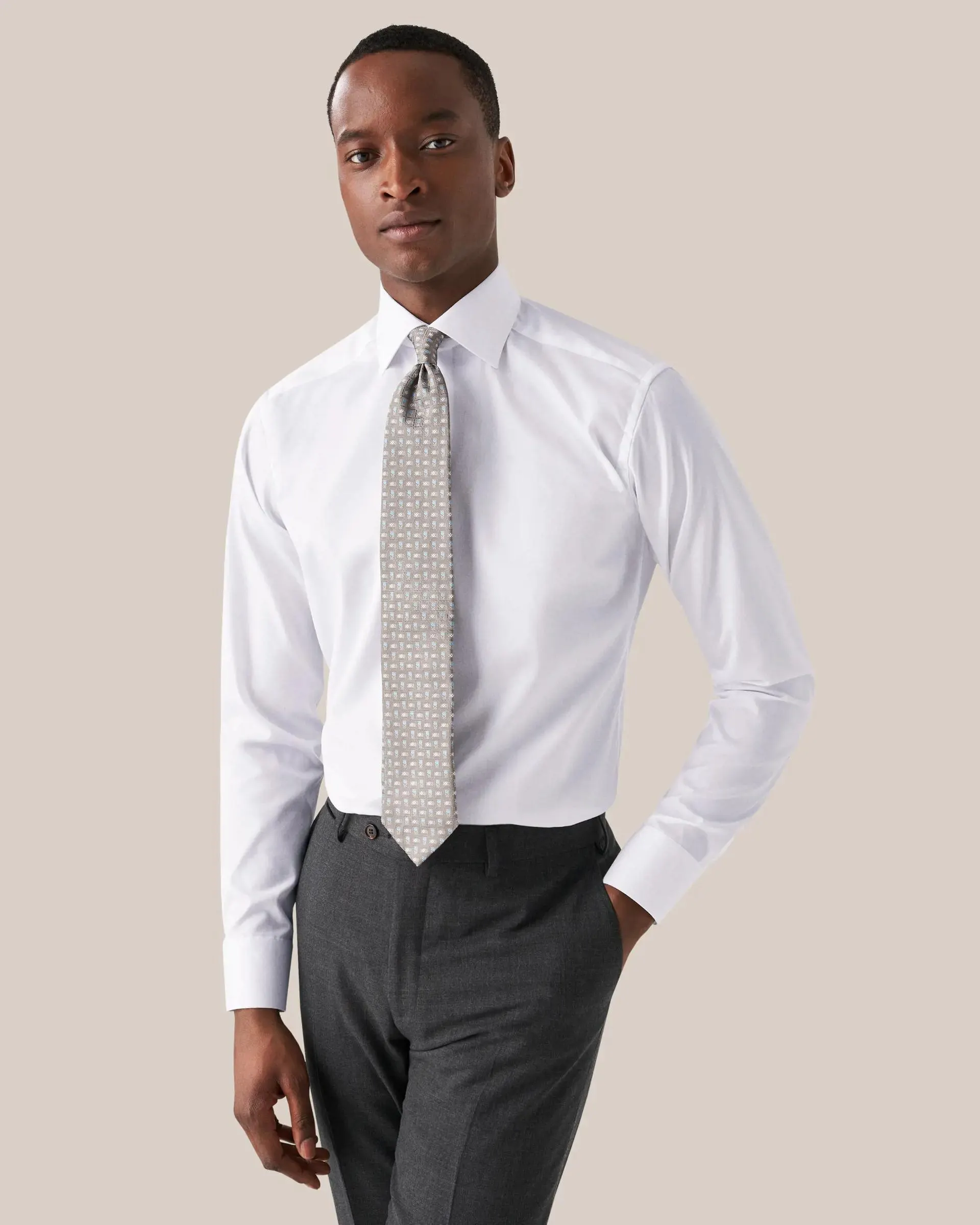 White Signature Twill Shirt