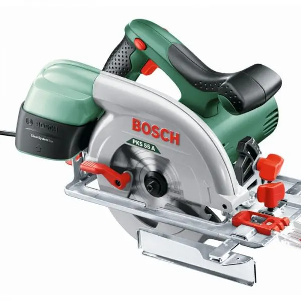 Bosch Handkreissäge PKS 55A mit 2. Präzisionssägeblatt (FH+GF)