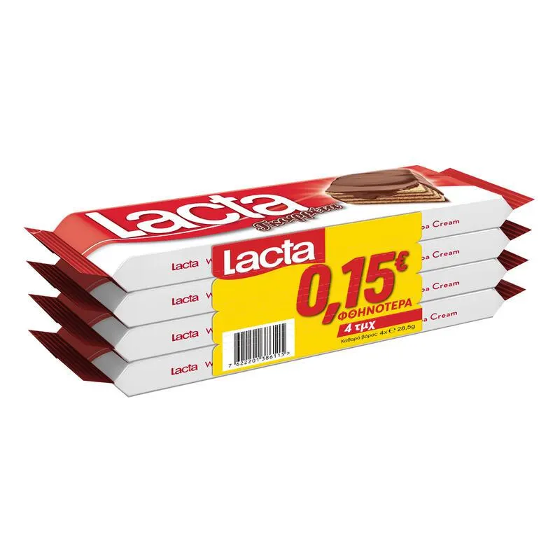 LACTA Γκοφρέτα 4X28,5gr -0.15€