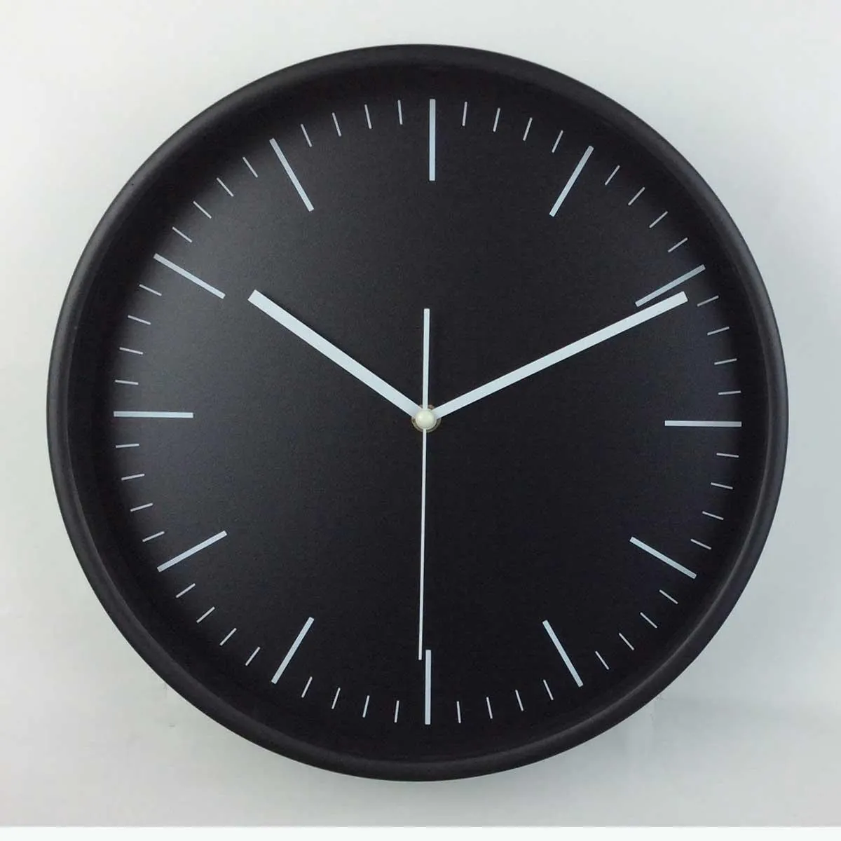 Wall Clock Bamboo black 28cm