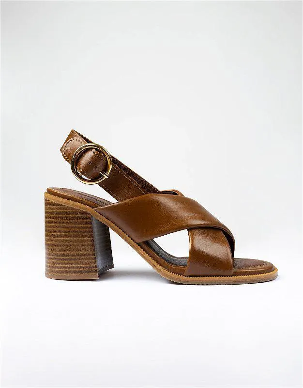 Lyna Heeled Sandal Tan