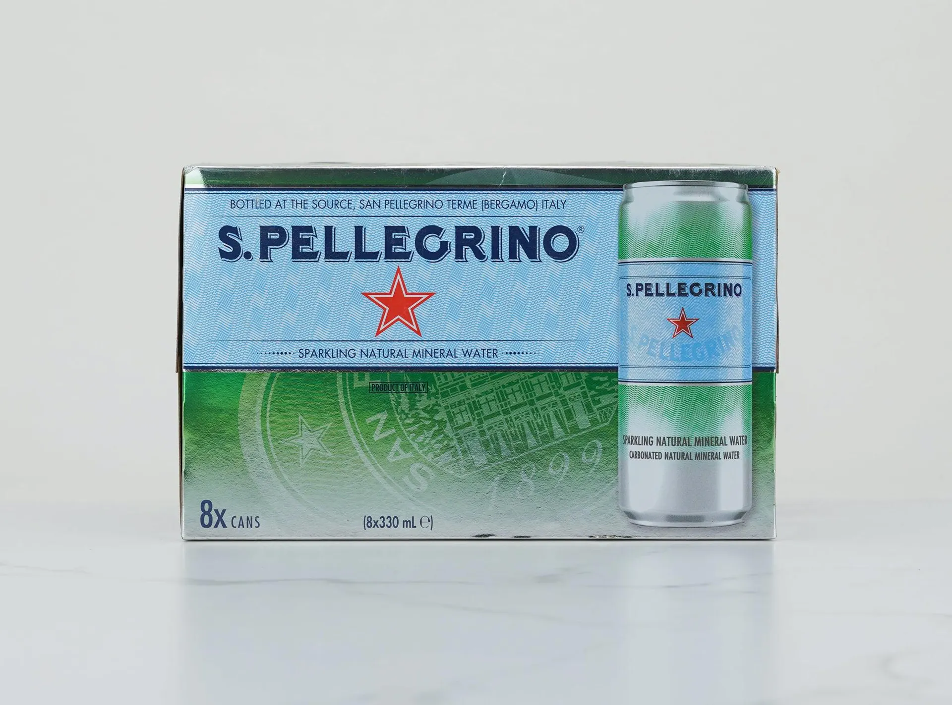 San Pellegrino Sparkling Water Can 330ml 8 pack