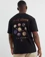 Solar System Oversized Graphic T Shirt in Washed Black