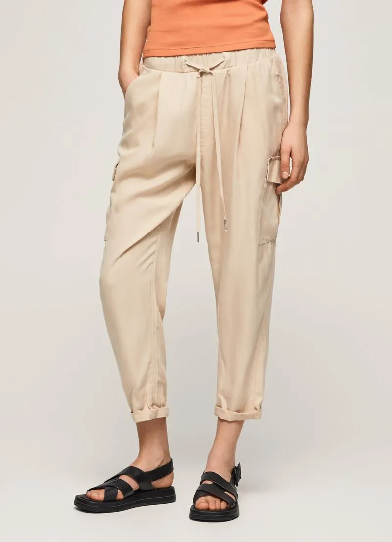 PANTALONES CARGO TEJIDO FLUIDO