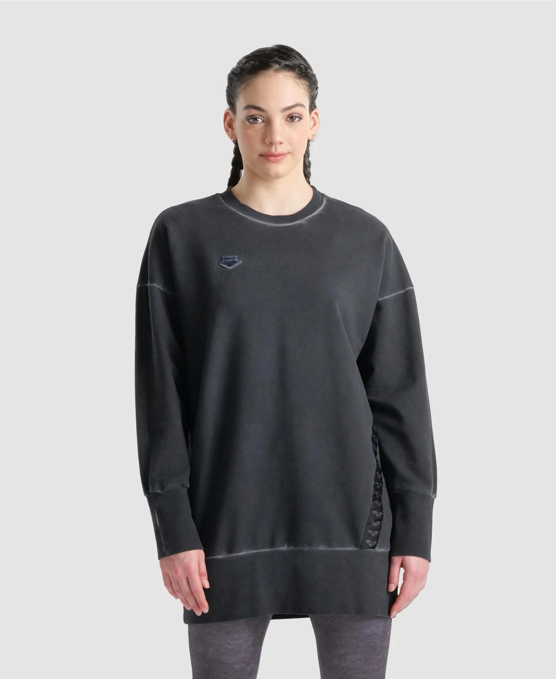 Sudadera Sobredimensionada Mujer arena Icons Délavé