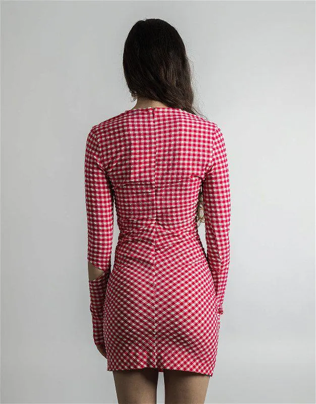 Stretch Seersucker Cutout Mini Dress Love Potion