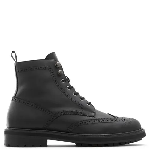 Ανδρικό μαύρο δερμάτινο μποτάκι SILAWYR 00060263-14