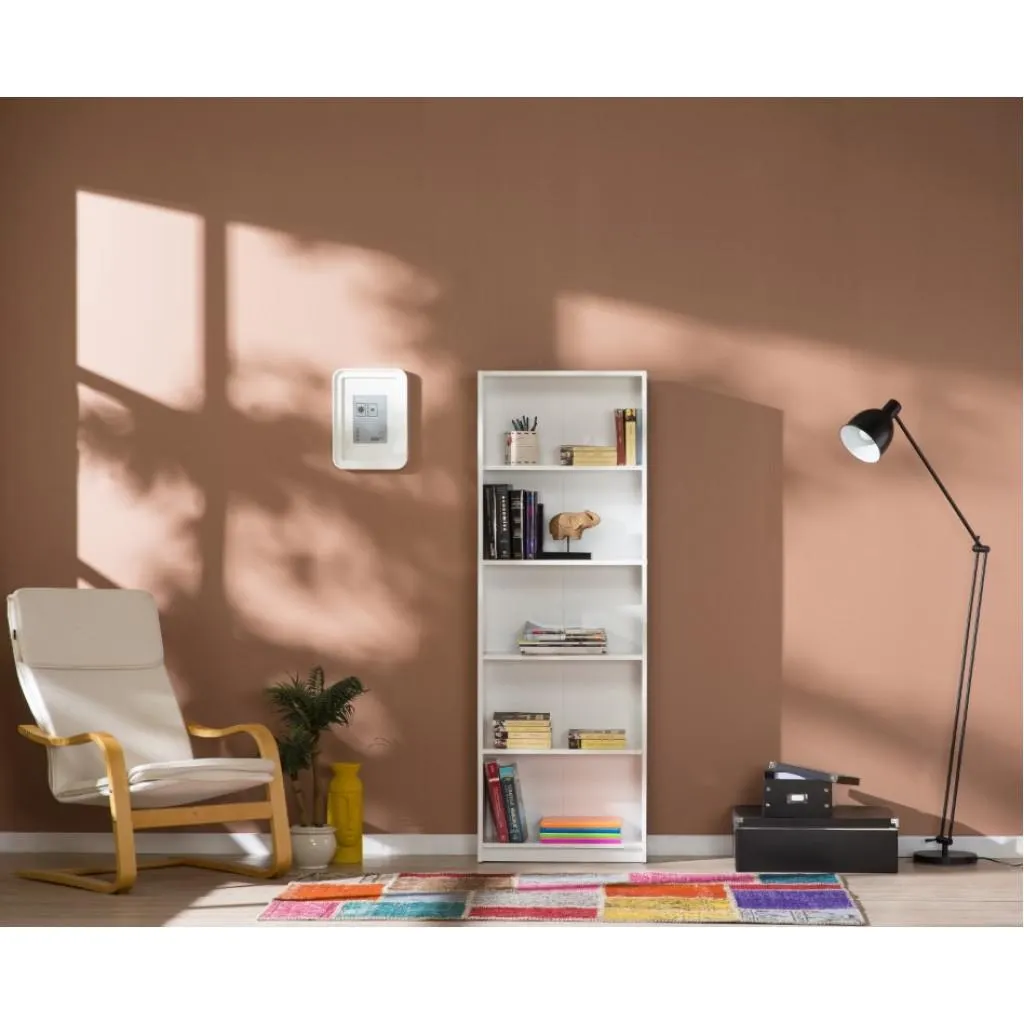 Βιβλιοθήκη ARUAL 58x23x170εκ. Λευκό MDF