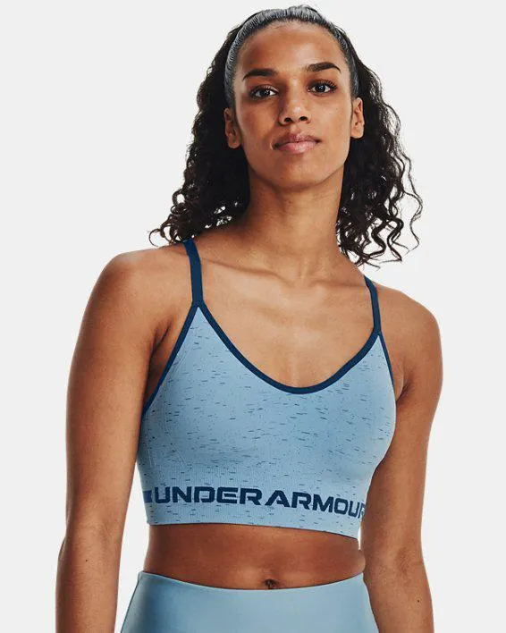 Sujetador deportivo UA Seamless Low Long Heather para mujer