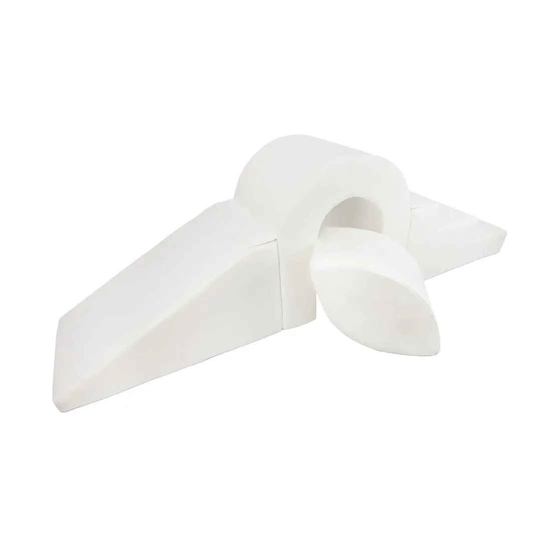 Eco Leather Step and Climb Soft Play Set - All White