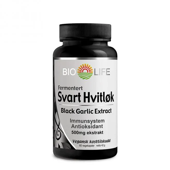 Bio-Life fermentert svart hvitløk 60 kapsler