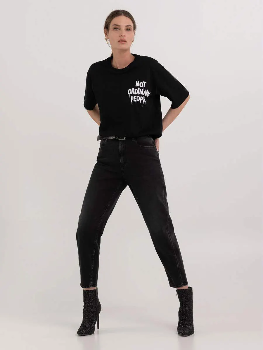 Camiseta de corte boxy con estampado