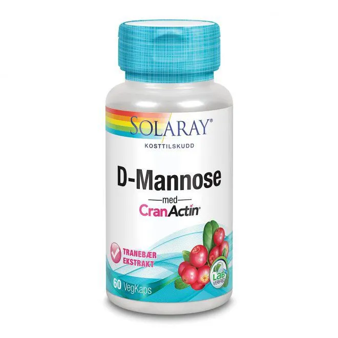 Solaray D-mannose med cranactin 60 kapsler