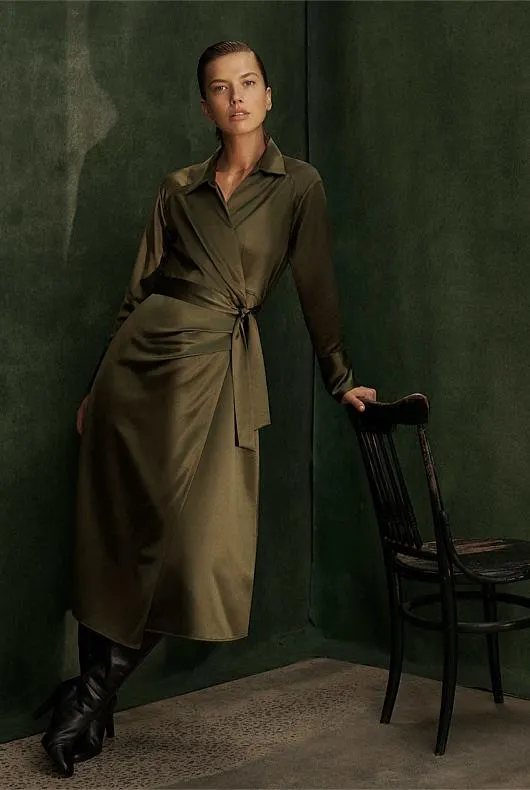 Acetate Wrap Dress