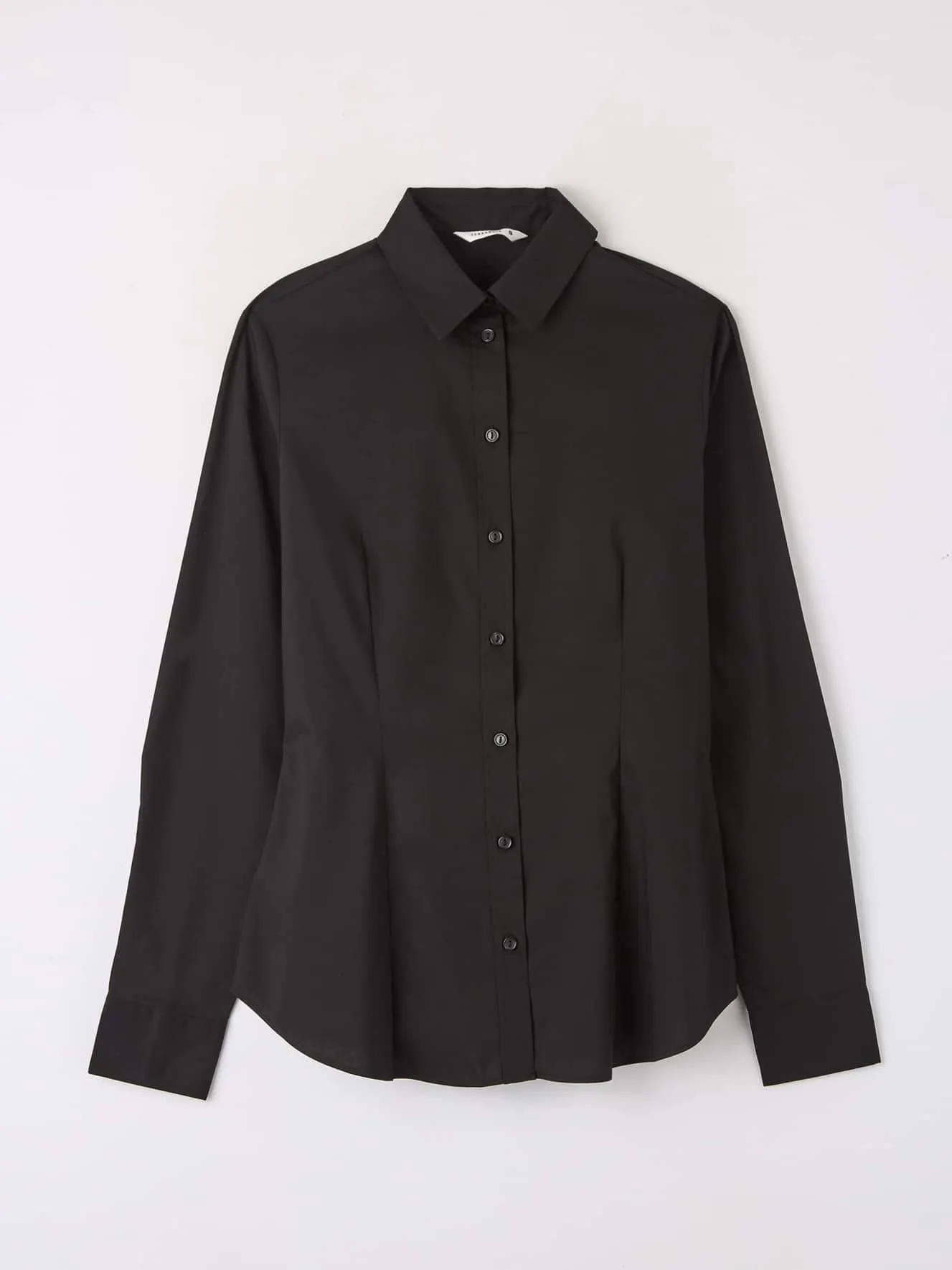 Camicia popeline stretch Nero