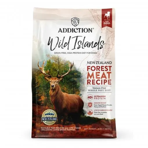 Addiction Wild Islands Forest Meat Venison High Protein Dry Dog Food