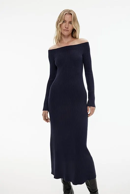 Off Shoulder Knit Dress