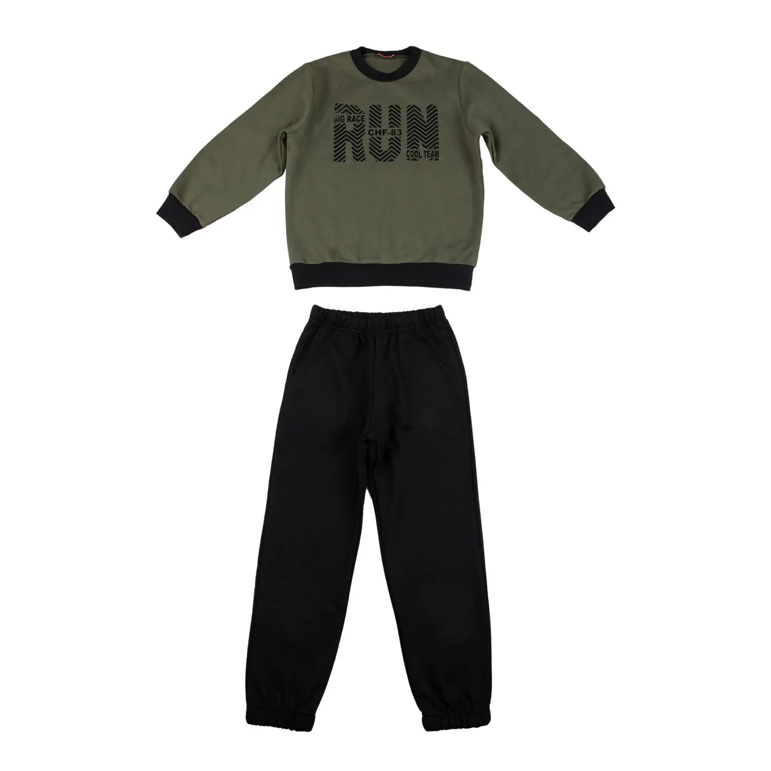Χειμερινό σετ φόρμας για αγόρι σε λαδί μαύρο χρώμα -22.2901L