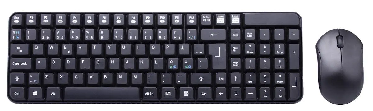 Trådløst tastatur og mus